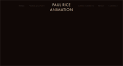 Desktop Screenshot of paulriceanimation.com